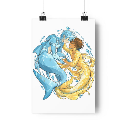 Castle Swimmer Poster – Siren & Kappa